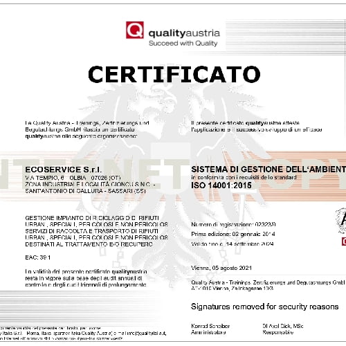 Qualità Ecoservice